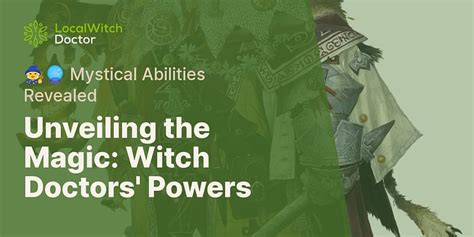 Witch doctor powers